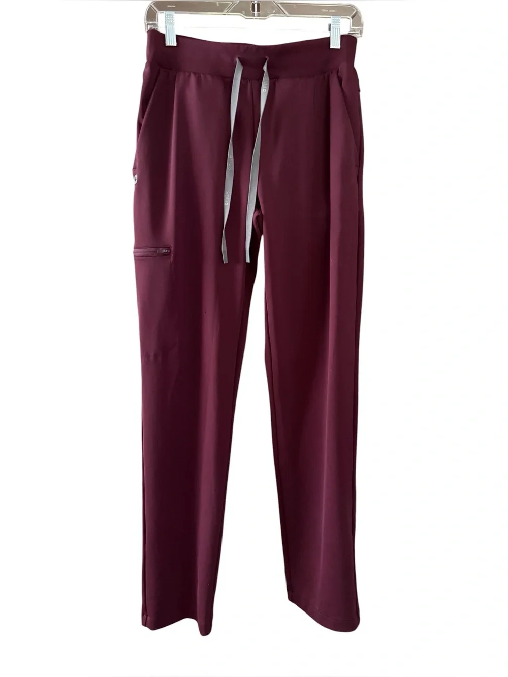 FIGS Norris Straight-Leg Scrub Pants Burgundy Men's Small Tall 1001696